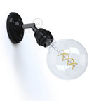 Fermaluce Classic 90° mit E27-Gewindefassung, schwenkbare Wandlampe in Porzellan - Schwarz