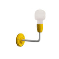 Fermaluce Color, Wandleuchte aus Metall und Porzellan mit gebogenem Arm – Gelb