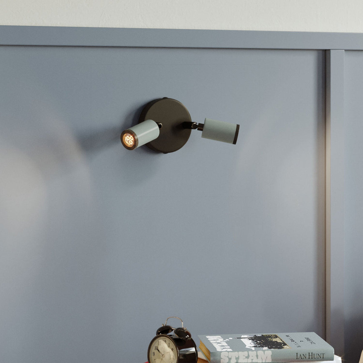 Fermaluce mit 2 verstellbaren Mini-Spotlights GU1d0 – Zuckerpapier-Blau – Ansicht 3