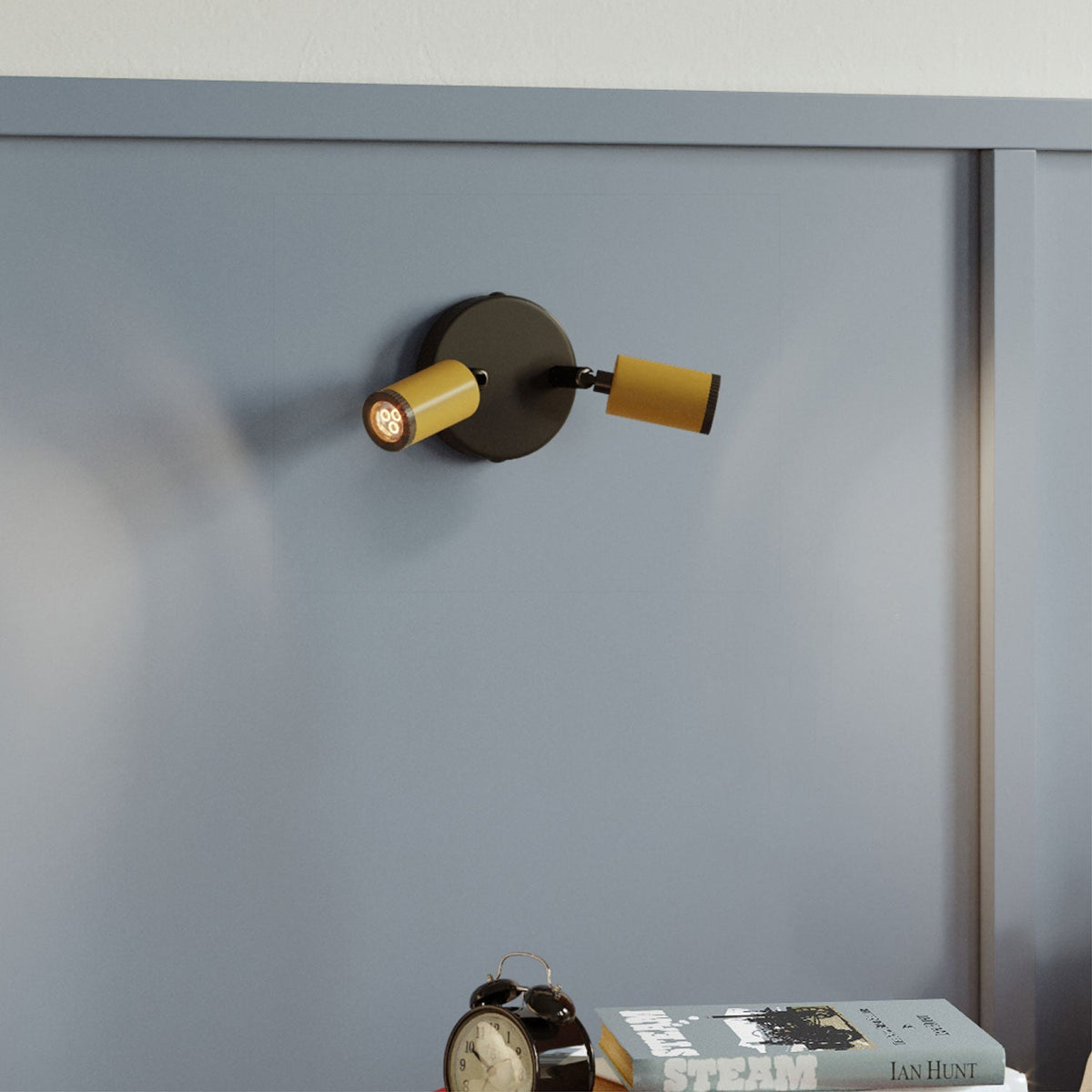 Fermaluce mit 2 schwenkbaren Mini-Spotlights GU1d0 – Senfgelb – Ansicht 3