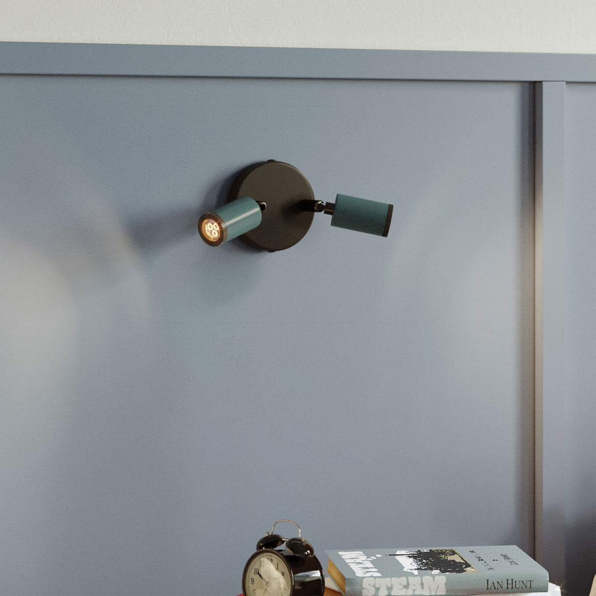 Fermaluce mit 2 verstellbaren Mini-Spots GU1d0 – Petrol – Ansicht 3