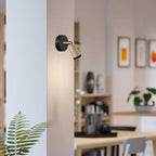 Fermaluce Spots Mini Spotlight GU1d0, schwenkbare Lampe für Wand oder Decke mit Gelenk - Satin-Bronze – Ansicht 2