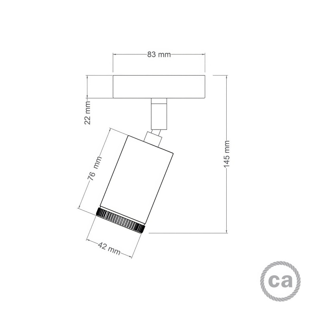 Fermaluce Spots Mini Spotlight GU1d0, schwenkbare Lampe für Wand oder Decke mit Gelenk - Satin-Bronze – Ansicht 4