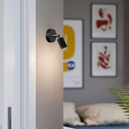 Fermaluce Mini Spotlight GU1d0 Spot, schwenkbare Lampe für Wand oder Decke mit Gelenk – Schwarz – Ansicht 2