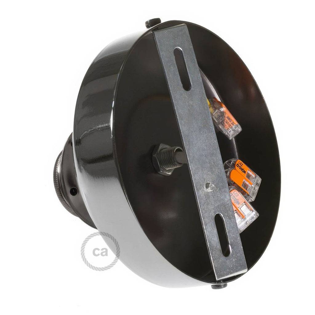 Fermaluce Metal mit E27-Gewindefassung, Lichtpunkt aus Metall – Perlschwarz – Ansicht 2