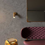 Fermaluce Metal schwenkbarer Spot aus Metall mit Tub-E14-Schirm, Wandlampe – Satinbronze – Ansicht 2
