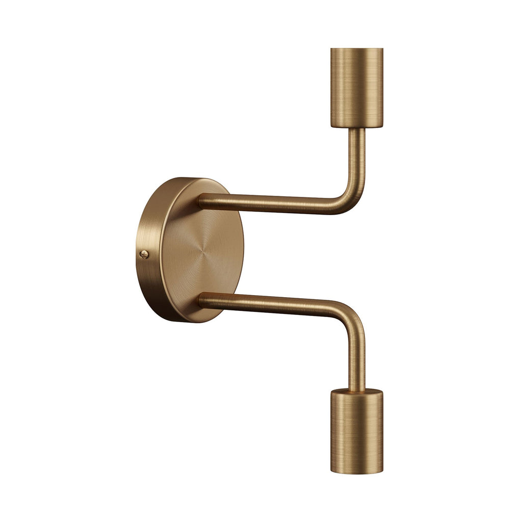 Fermaluce Metal, Wandleuchte aus Metall mit doppeltem, gebogenem Arm - Satiniertes Bronze – Ansicht 3