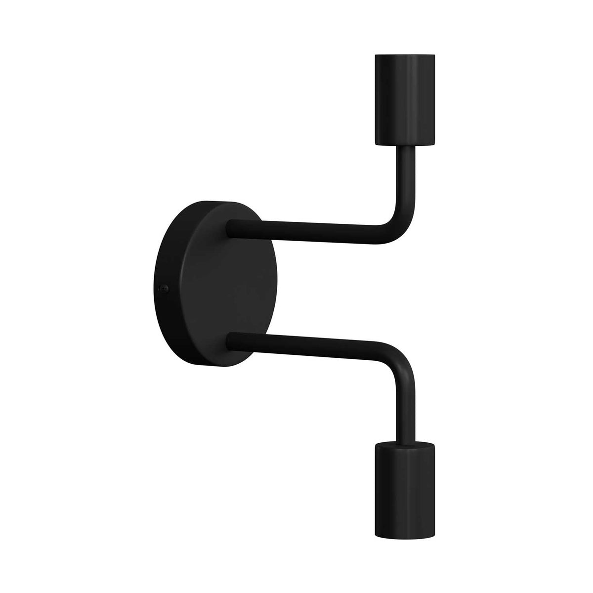 Fermaluce Metall, Wandleuchte aus Metall mit doppeltem gebogenen Ausleger – Schwarz – Ansicht 3