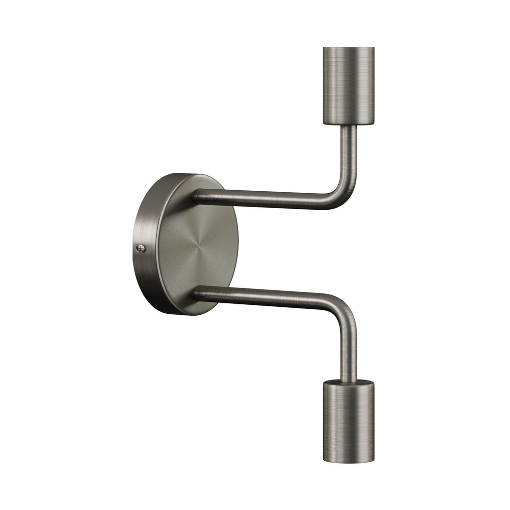 Fermaluce Metal, Wandleuchte aus Metall mit doppelter, gebogener Verlängerung – Satin-Titan – Ansicht 3