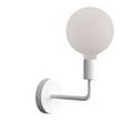 Fermaluce Metal, Wandlampe aus Metall mit gebogenem Verlängerungsarm – Weiß
