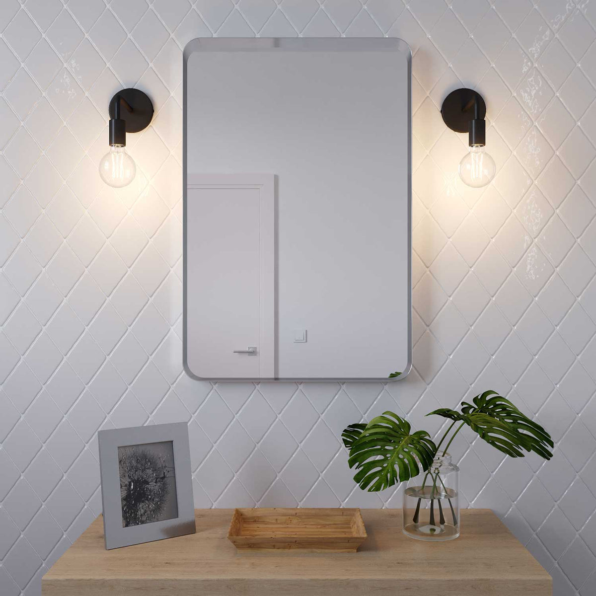 Fermaluce Metal, Wandlampe aus Metall mit gebogenem Ausleger – Schwarz – Ansicht 2