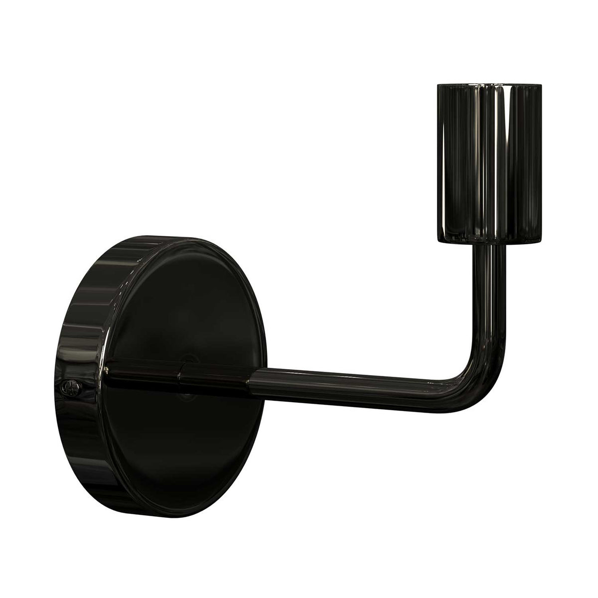 Fermaluce Metal, Wandleuchte aus Metall mit gebogenem Arm - Schwarz Perle – Ansicht 3