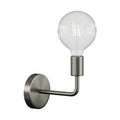 Fermaluce Metall, Wandlampe aus Metall mit gebogenem Ausleger – Satin Titan