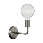 Fermaluce Metall, Wandlampe aus Metall mit gebogenem Ausleger – Satin Titan