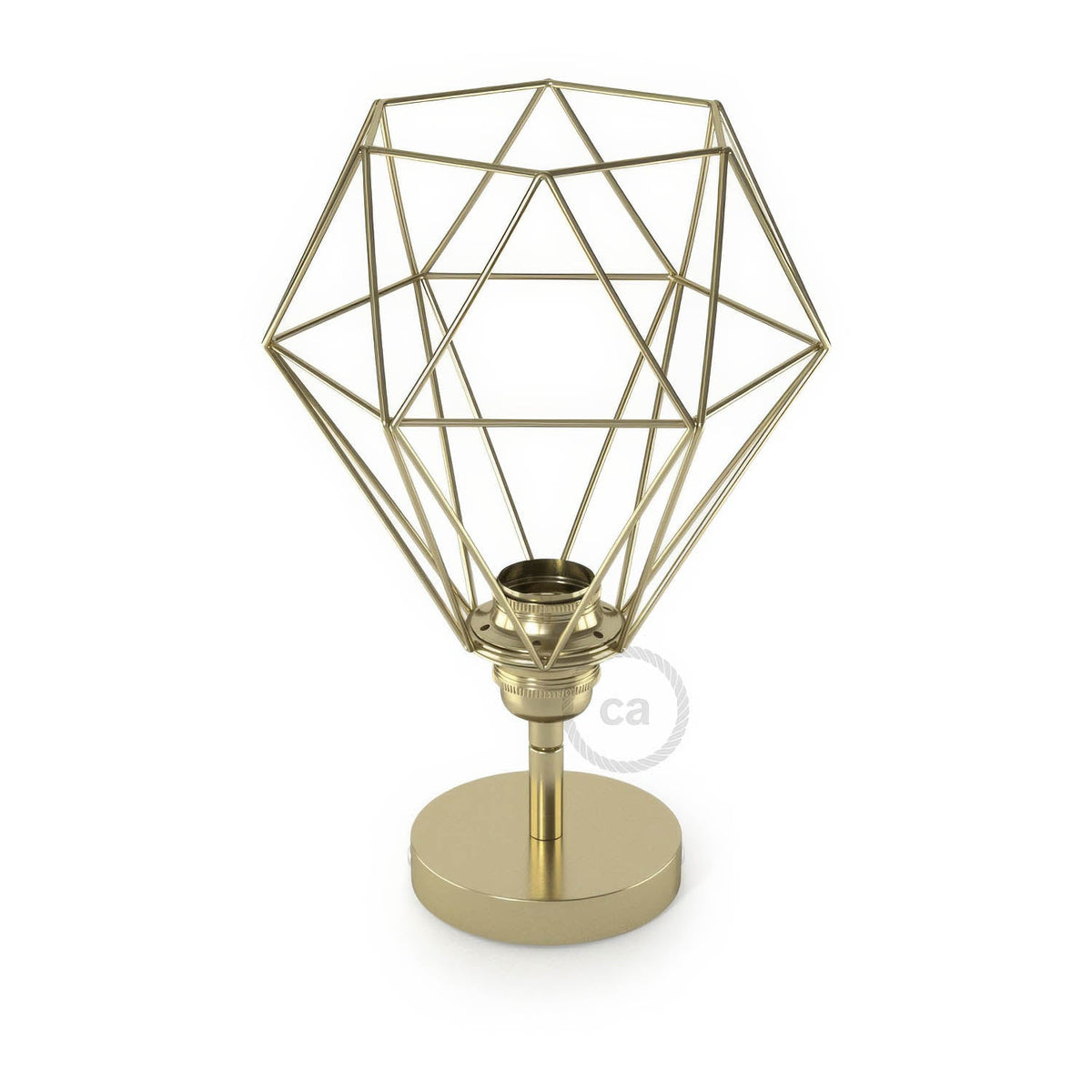 Fermaluce Metall 90° mit Diamond Schirm, wandnahe, schwenkbare Metallleuchte – Messing – Ansicht 4