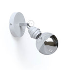 Fermaluce Metall 90° mit E27-Gewindefassung, schwenkbarer Lichtpunkt aus Metall – Weiß