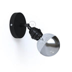 Fermaluce Metall 90° mit E27-Gewindefassung, schwenkbarer Lichtpunkt aus Metall – Schwarz