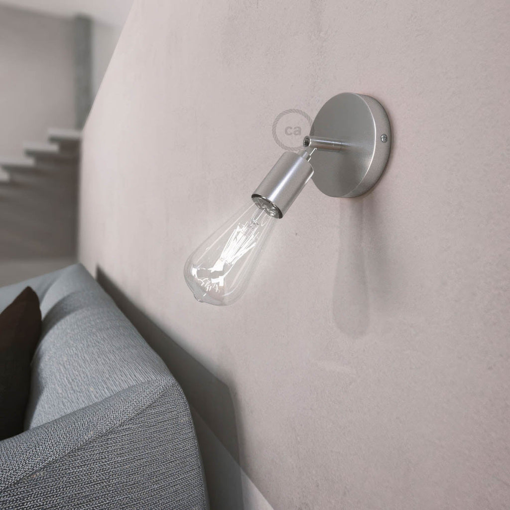 Fermalicht Metal 90°, schwenkbarer Lichtpunkt für Wand oder Decke – Chrom – Ansicht 2