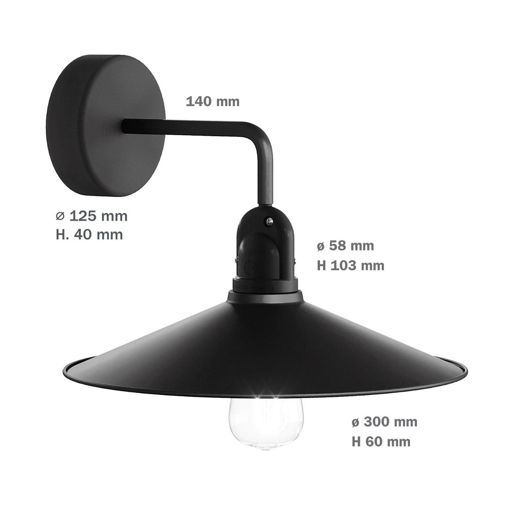 Fermaluce Modulair mit L-Verlängerung, Swing-Schirm und IP65 wasserdichter Lampenfassung - Schwarz – Ansicht 5