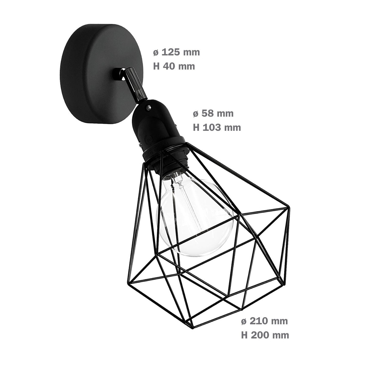 Fermaluce Modulair mit schwenkbarem Gelenk, Diamant-Lampenschirm und wasserdichter IP65-Fassung – Kupfer – Ansicht 6