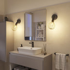 Fermaluce Modulair mit schwenkbarem Gelenk, Drop-Lampenschirm und IP65 wasserfester Fassung – Messing – Ansicht 4