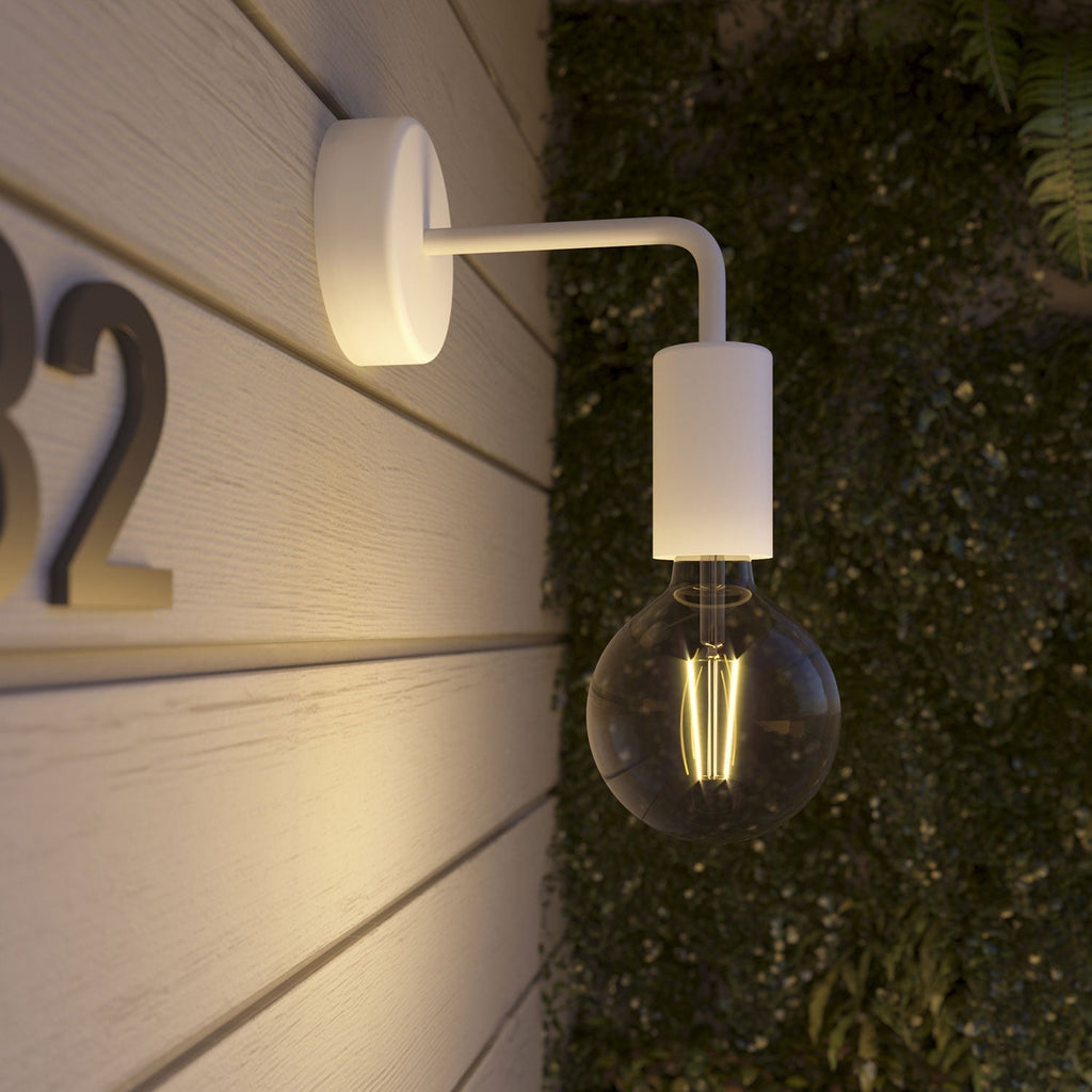 Fermaluce Modulair ELEGANT mit L-Verlängerung, Baldachin und IP65 wasserdichter Lampenfassung – Weiß – Ansicht 3