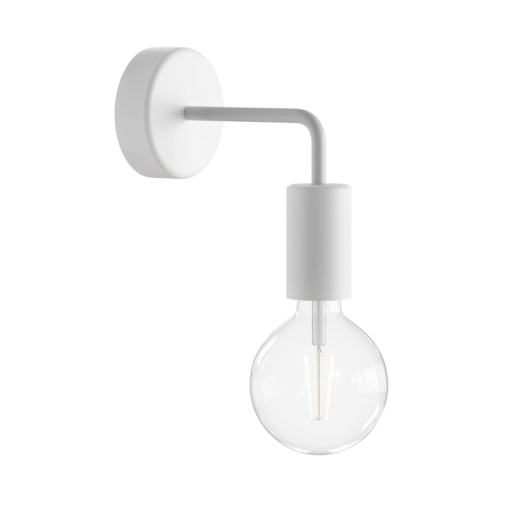 Fermaluce Modulair ELEGANT mit L-Verlängerung, Baldachin und IP65 wasserdichter Lampenfassung – Weiß
