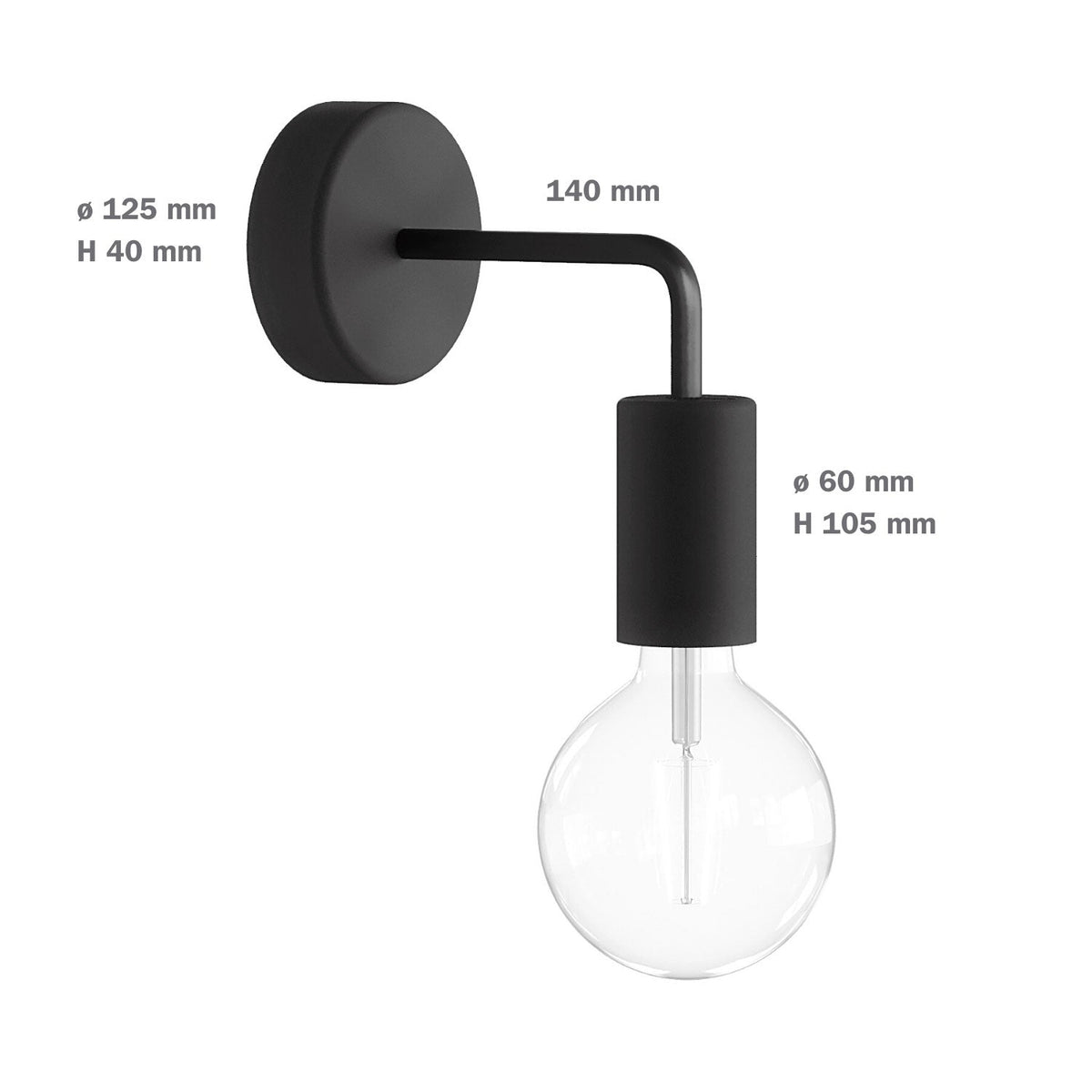 Fermaluce Modulair ELEGANT mit L-Verlängerung, Baldachin und IP65 wasserdichter Lampenfassung – Weiß – Ansicht 6