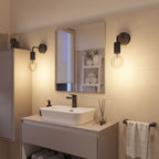 Fermaluce Modulair ELEGANT mit L-Erweiterung, Baldachin und Lampenfassung IP65 wasserdicht – Schwarz – Ansicht 4