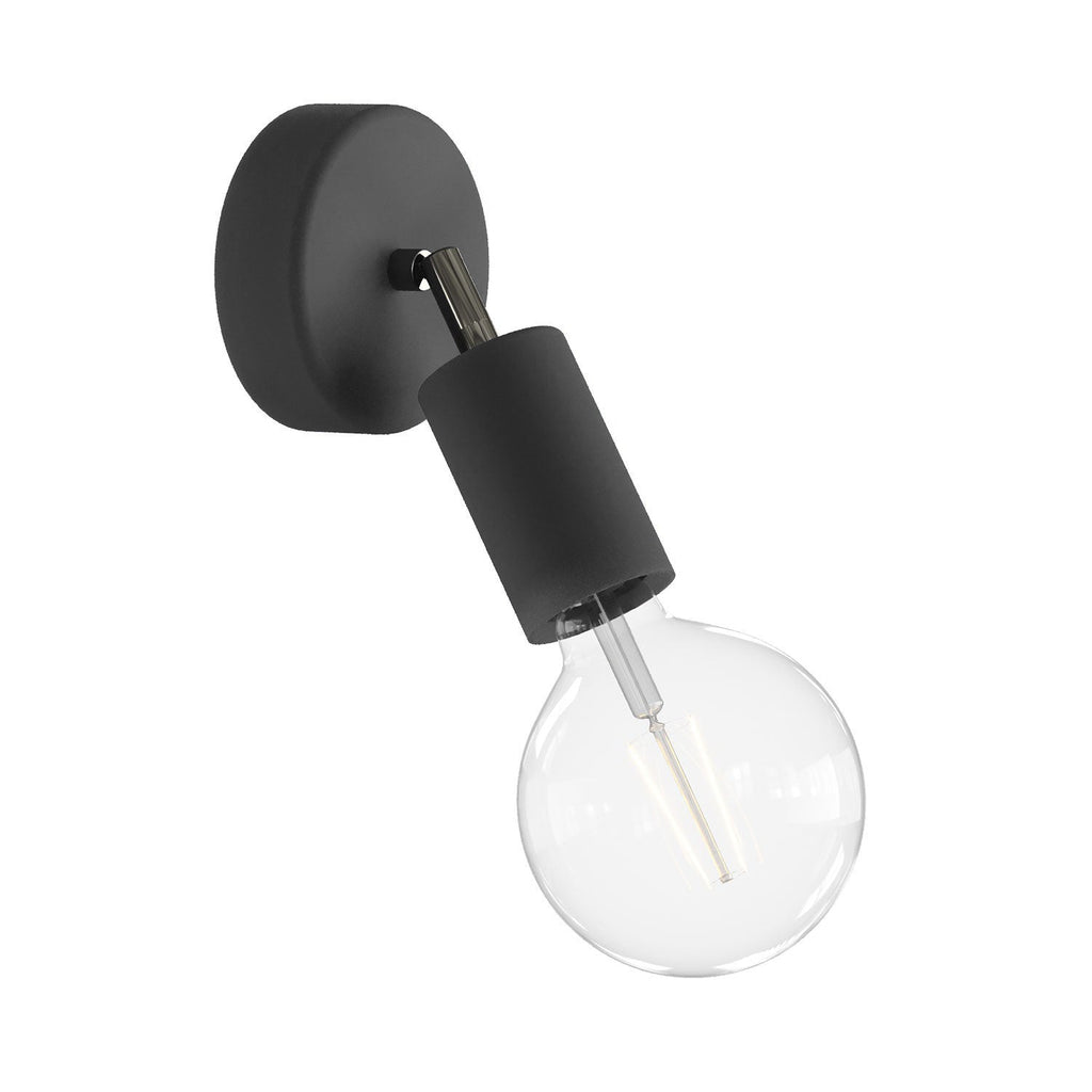 Fermaluce Modulair ELEGANT mit schwenkbarem Gelenk, Baldachin und Fassung IP65 wasserdicht – Schwarz