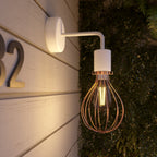 Fermaluce für Modulair ELEGANT Lampenschirm mit L-Verlängerung, Baldachin und IP65-wasserdichter Fassung – Weiß – Ansicht 3