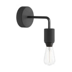 Fermaluce für Modulair-Lampenschirm ELEGANT mit L-Verlängerung, Baldachin und IP65-wasserdichter Lampenfassung – Schwarz