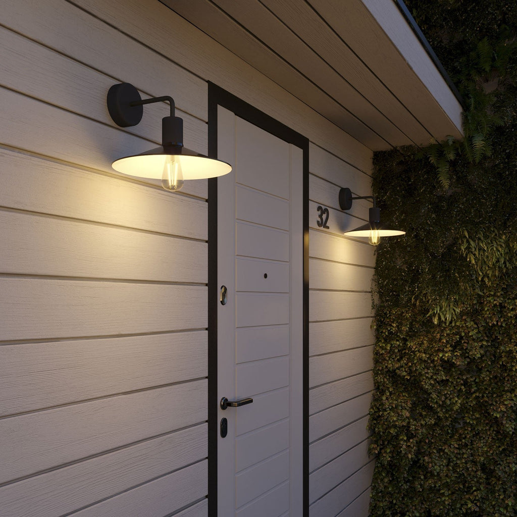 Fermaluce für Modulair-Lampenschirm ELEGANT mit L-Verlängerung, Baldachin und IP65-wasserdichter Lampenfassung – Schwarz – Ansicht 2