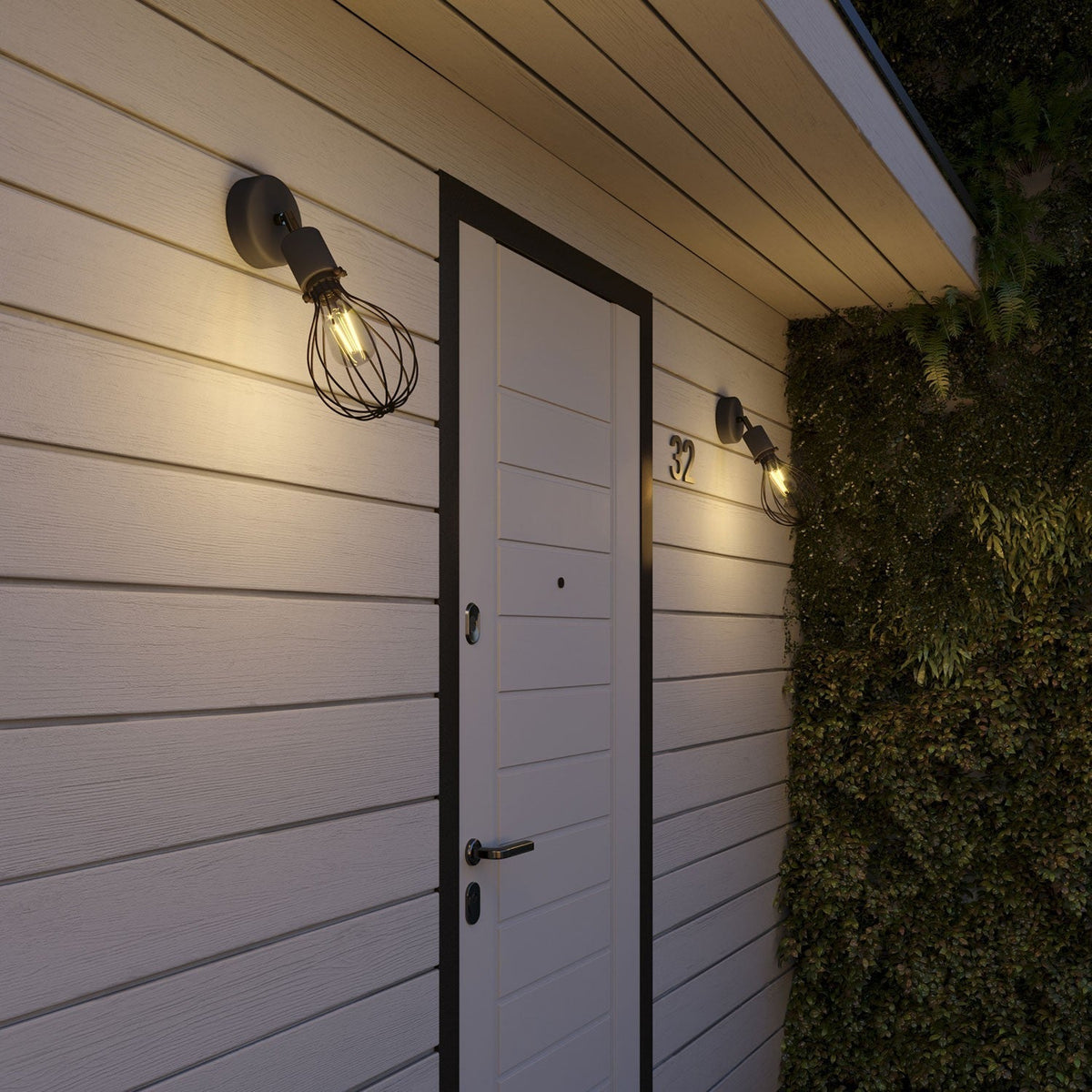 Fermaluce für Modulair ELEGANT-Lampenschirm mit drehbarem Gelenk, Baldachin und IP65-wasserdichter Fassung – Schwarz – Ansicht 2