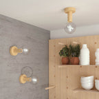 Fermaluce Wood M, der Lichtpunkt aus Holz für Wand oder Decke - Neutral – Ansicht 2
