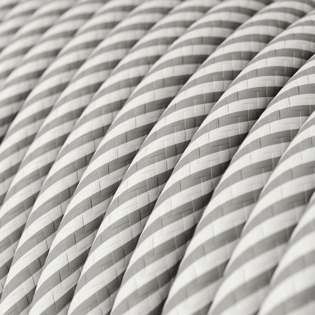 Textilkabel in Optisch-Weiß und Vertigo-Aluminium – Ansicht 2