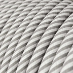 Textilkabel in Optisch-Weiß und Vertigo-Aluminium – Ansicht 2