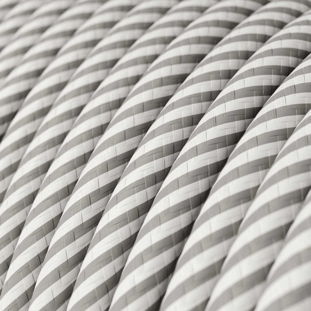 Textilkabel in Optisch-Weiß und Vertigo-Aluminium – Ansicht 2