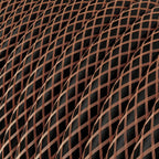 Textilkabel in Schwarz mit Kupfer-Geflecht – das originale Creative Cables-Kabel, ideal für freiliegende Designer-Installationen – Ansicht 2