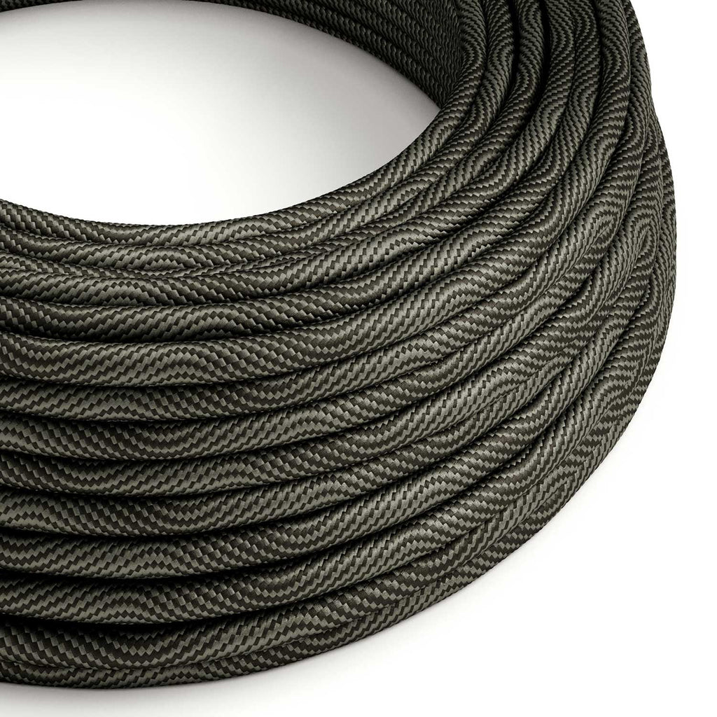 Elektrikkabel mit Optical Schwarz und Grau Vertigo Stoff