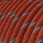 Elektrikkabel mit Baumwollmantel Ziegelrot und Blau Vertigo – Ansicht 2