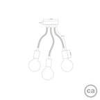 Flex 60 schwenkbare Wand- oder Deckenleuchte mit diffusem Licht und LED-Lampe G95 – Schwarz – Ansicht 4