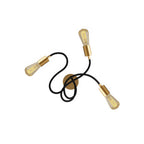 Flex 60 – Wandleuchte oder Deckenleuchte mit verstellbarem Arm und diffusem Licht, inkl. LED-Birne ST64 – Satiniertes Bronze