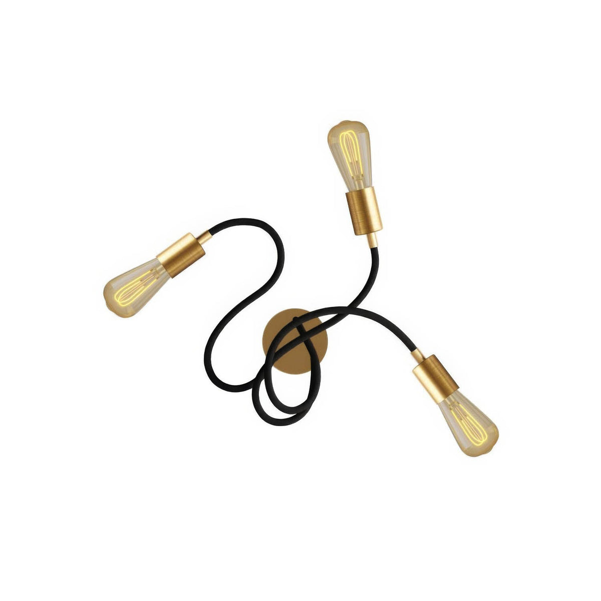 Flex 60 – Wandleuchte oder Deckenleuchte mit verstellbarem Arm und diffusem Licht, inkl. LED-Birne ST64 – Satiniertes Bronze