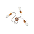 Flex 60 – Wandleuchte oder Deckenleuchte mit Gelenk, diffusem Licht und LED-Lampe ST64 – Satin-Kupfer