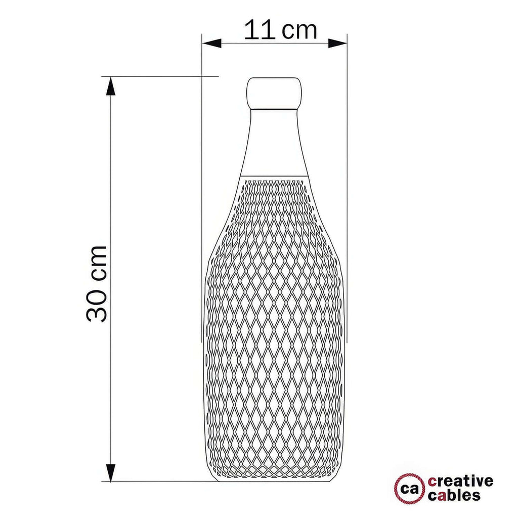 Lampenschirm-Käfig Magnum-Flasche aus Metall – Schwarz – Ansicht 4