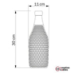 Lampenschirm-Käfig Magnum-Flasche aus Metall – Schwarz – Ansicht 4