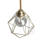 Schirmkäfig Diamond aus Metall mit E27-Fassung – Messing – Ansicht 3