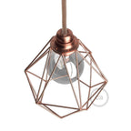 Lampenschirmgitter Diamond aus Metall mit E27-Fassung – Kupfer – Ansicht 3