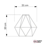 Lampenschirmgitter Diamond aus Metall mit E27-Fassung – Kupfer – Ansicht 4
